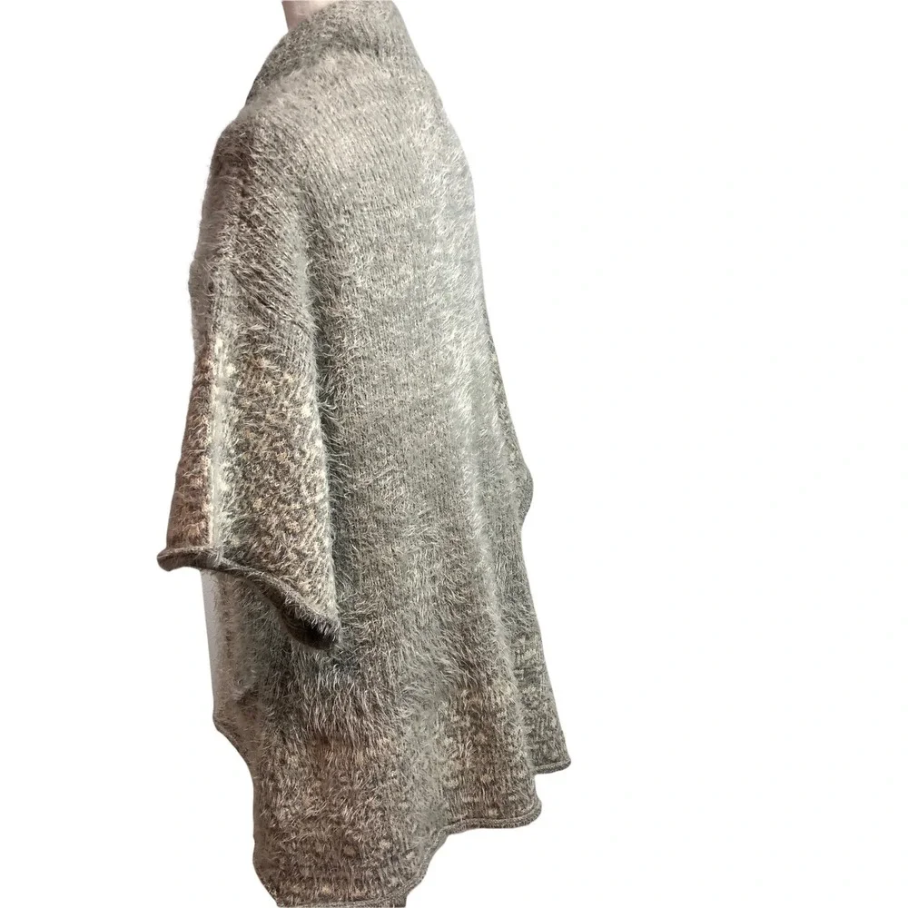 Easel Cardigan Womens‎ S Open Ombré Long Boho Slouchy Boyfriend Neutral Eyelash